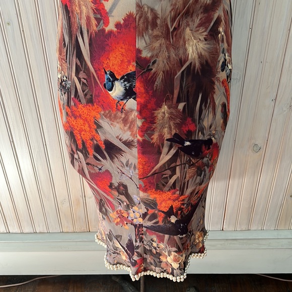 ✨HOST PICK✨ JEAN PAUL GAULTIER FEMME PEARL AND BIRD PRINT DRESS - MADE IN ITALY - Picture 7 of 9